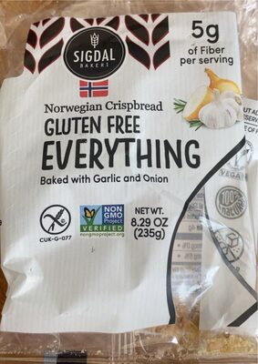 Norwegian Gluten Free Everything Crispbread