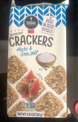 Herbs & Sea Salt Crunchy Crackers, Herbs; Sea Salt