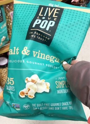 Salt & Vinegar Delicious Gourmet Popcorn, Salt; Vinegar