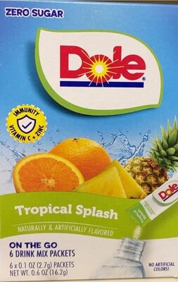 Tropical Splash On The Go Drink Mix Packets, Tropical Splash