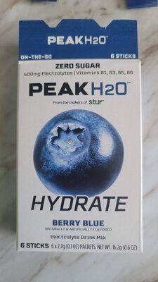 Berry Blue Hydrate Electrolyte Drink Mix, Berry Blue