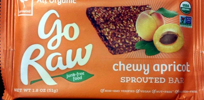 Organic Apricot Flaxseed Sprouted Bar, Apricot Flaxseed