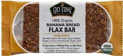 Organic Banana Flaxseed Sprouted Bar, Banana Flaxseed