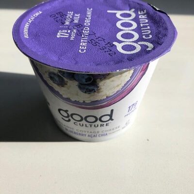 Organic Cottage Cheese With Blueberry Acai Chia, Blueberry Acai Chia