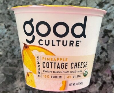 Organic Cottage Cheese With Pineapple, Pineapple