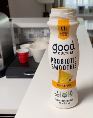 Pineapple Probiotic Smoothie Cultured Kefir Beverage, Pineapple