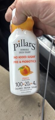 Peach Pre & Probiotics Drinkable Greek Yogurt, Peach