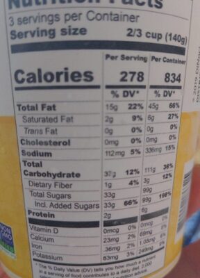 Lemon Dairy Free Frozen Dessert, Lemon