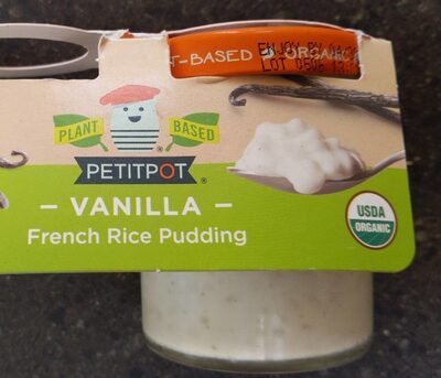 Organic Rice Pudding Plant Based Dessert