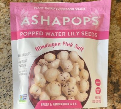 Himalayan Pink Salt Popped Water Lily Seeds Plant-Based Superfood Snack, Himalayan Pink Salt