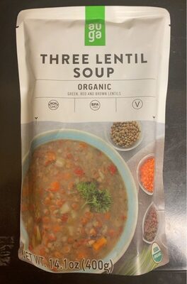 Three Lentil Organic Green, Red And Brown Lentils Soup, Three Lentil
