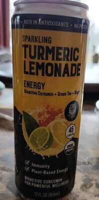 Turmeric Lemonade Sparkling Energy Tea, Turmeric Lemonade