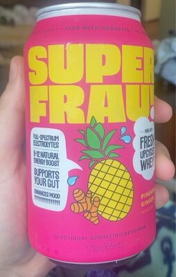 Pineapple Ginger Flavored Upcycled Fizzy Whey Drink, Pineapple Ginger