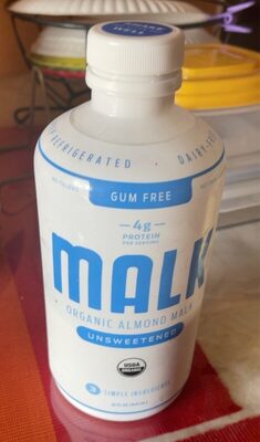 Unsweetened Organic Almond Malk, Unsweetened