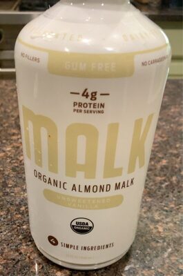 Unsweetened Vanilla Organic Almond Malk, Unsweetened Vanilla