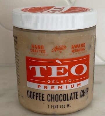 Coffee Chocolate Chip Premium Gelato, Coffee Chocolate Chip