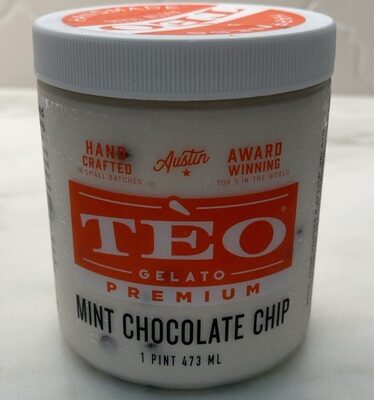 Mint Chocolate Chip Premium Gelato, Mint Chocolate Chip
