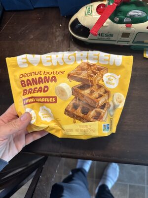 Peanut Butter & Banana Mini Waffles, Peanut Butter & Banana