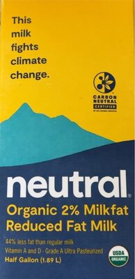 Organic 2% Reduced Fat Milk