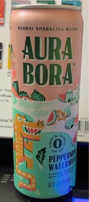 Peppermint Watermelon Flavored Herbal Sparkling Water, Peppermint Watermelon