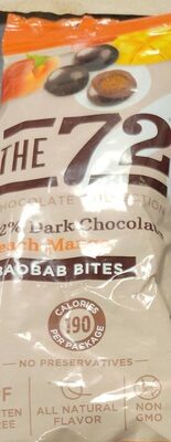 Dark Chocolate Peach Mango Baobab Bites, Dark Chocolate Peach Mango