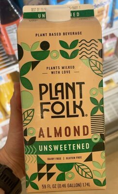 Unsweetened Almond Plant Based Beverage, Unsweetened Almond
