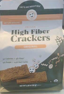 Original Organic High Fiber Crackers, Original