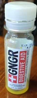 Digestive Aid Organic Ginger & Probiotic Shot, Ginger
