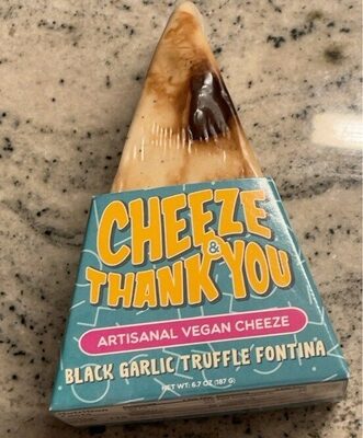 Artisanal Vegan Cheeze Black Garlic Truffle Fontina, Black Garlic Truffle Fontina