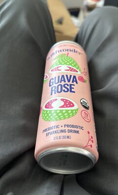 Guava Rose Prebiotic + Probiotic Sparkling Drink, Guava Rose
