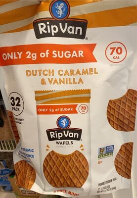Dutch Caramel & Vanilla Wafels European Snack, Dutch Caramel & Vanilla