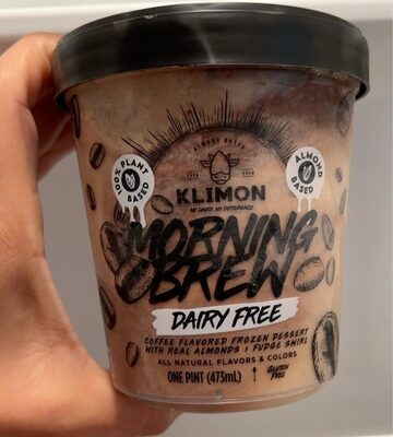Coffee Flavored Morning Brew Frozen Dessert With Real Almonds Fudge Swirl, Coffee