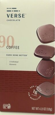 Coffee Bold Roasted Coffee 90% Cacao Dark Chocolate Medallion, Coffee Bold Roasted Coffee
