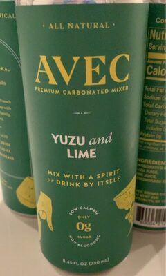 Yuzu And Lime Premium Carbonated Mixer Drink, Yuzu And Lime
