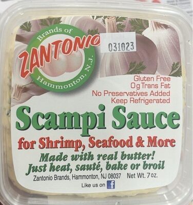 Zantonio Scampi Sauce, 7 Oz