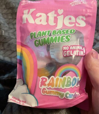 Rainbow Strawberry, Orange, Cherry, Blueberry Flavored Plant Based Gummies Candy, Rainbow