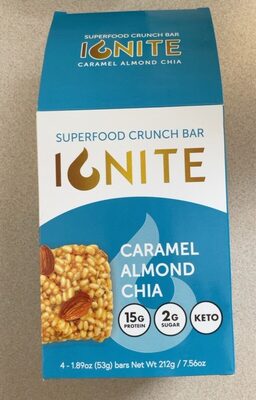 Caramel Almond Chia Superfood Crunch Bars, Caramel Almond Chia