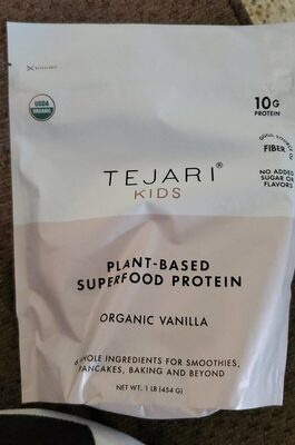 Vanilla Organic Kids Plant-Based Superfood Protein, Vanilla