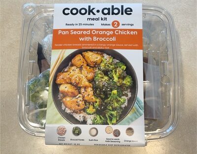 Pan Seared Orange Chicken With Broccoli Meal Kit, Pan Seared Orange Chicken With Broccoli