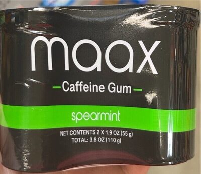 Spearmint Caffeine Gum, Spearmint