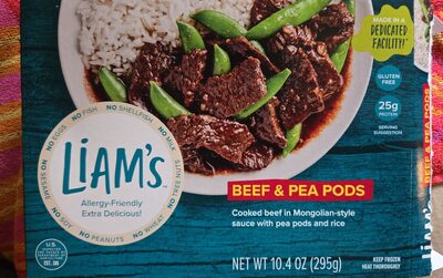 Beef & Pea Pods Cooked Beef In Mongolian-Style Sauce With Pea Pods And Rice, Beef & Pea Pods