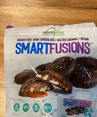 Sugar Free-Dark Chocolate+Salted Caramel+Pecan Smart Fusions, Sugar Free-Dark Chocolate+Salted Caramel+Pecan
