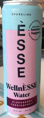Elderberry Passionfruit Sparkling Wellnesse Water, Elderberry Passionfruit