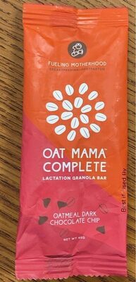 Oatmeal Dark Chocolate Chip Complete Lactation Bar, Oatmeal Dark Chocolate Chip