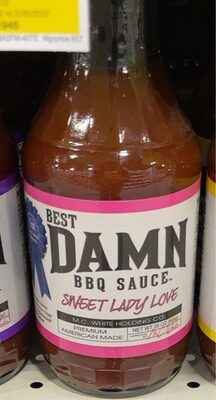 Sweet Lady Love BBQ Sauce, Sweet Lady Love