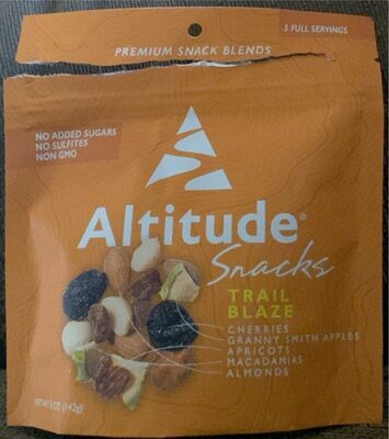 Trail Blaze Cherries Granny Smith Apples Apricots Macadamias Almonds Premium Snacks Blend, Trail Blaze