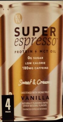 Vanilla Enhanced Espresso Beverage, Vanilla