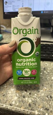 Organic Nutrition Nutritional Shake, Creamy Chocolate Fudge, Creamy Chocolate Fudge