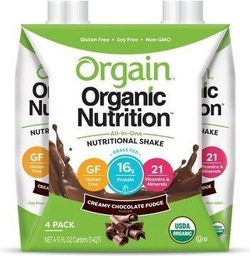 Organic Nutrition Grass-Fed Protein 16 G Shake, Creamy Chocolate Fudge, Creamy Chocolate Fudge
