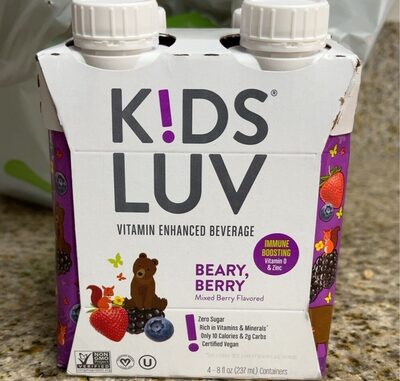 Beary, Berry Mixed Berry Flavored Vitamin Enhanced Beverage, Beary, Berry
